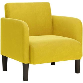 vidaXL Sill&oacute;n Con Reposabrazos Terciopelo Amarillo 54 Cm Vidaxl