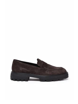 Hogan Brown Suede Penny Loafers