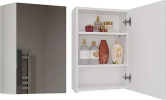 OEM Mueble De Ba&ntilde;o Blanco Colgante Con Espejo Sobre El Lavabo - Perfecto Para Ba&ntilde;os Peque&ntilde;os, Funcional, Fabricaci&oacute;n Polaca