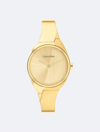 Calvin Klein Womens Dynamic Bangle Watch - Gold - OS