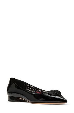 Kate Spade New York lover crinkle patent leather low pump in Black at Nordstrom Rack, Size 6.5