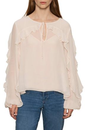 Sanctuary Better Days Ruffle Top in Pink Milk at Nordstrom, Size X-Small