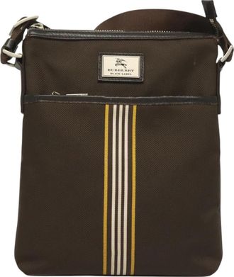 Burberry Black Label Brown Canvas Shoulder Bag (Pre-Owned)