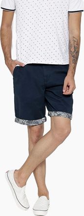Threadbare Mens THREADBARE Mens Chino Shorts Cotton Knee Length Summer Bermuda Casual Shorts NEW - Navy - Size: 34/32