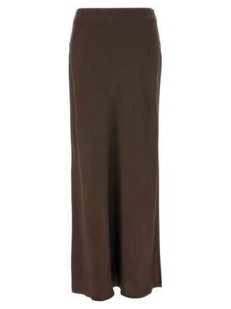 Brunello Cucinelli Brown Slit Skirt