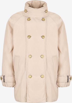 Brunello Cucinelli Weite Daunenjacke im Trenchcoat-Design