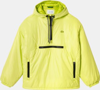 Lacoste Mens Padded Popover Hooded Jacket in Yellow - Size Medium/Large