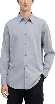 A|X Armani Exchange Overhemden, Heren, Wit, XL, Katoen, Klassiek overhemd met lange mouwen en ronde hals