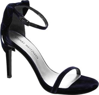 Stuart Weitzman Womens Velvet Ankle Strap Mybow Sandal