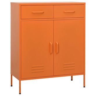 vidaXL Vidaxl - Armario De Almacenamiento Acero Naranja 80x35x101,5 Cm