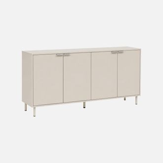 Sweeek Aparador De Madera Y Metal Con 4 Puertas, 160cm