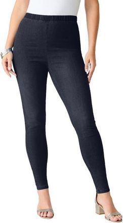Roaman's Plus Size Comfort Stretch Slim Leg Jean in Indigo Wash at Nordstrom, Size 14