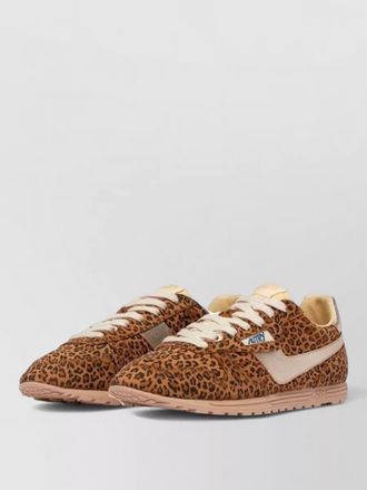 Autry leopard-print suede low-top sneakers
