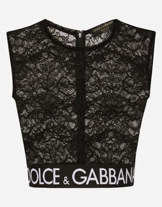 Dolce & Gabbana Lace Top - Woman Shirts And Tops Black 36