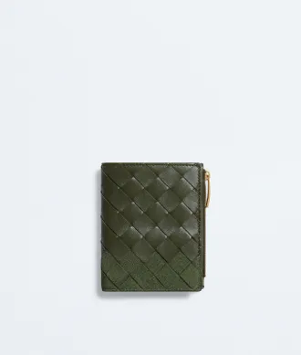 Bottega Veneta Portafoglio Intrecciato bi-fold piccolo - Verde - Donna - U