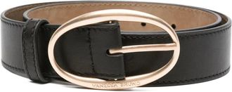 Vanessa Bruno Cintura in pelle con fibbia ovale - Nero