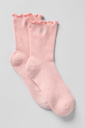 Alo | Womens Lettuce Edge Socks in Pink Quartz, Size: S/M (5-7.5)