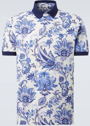 Etro Polo in piqué di cotone con stampa