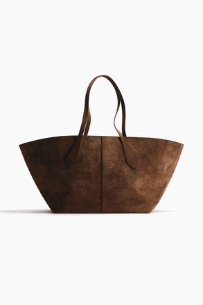 H&M Shopper aus Veloursleder - Brown
