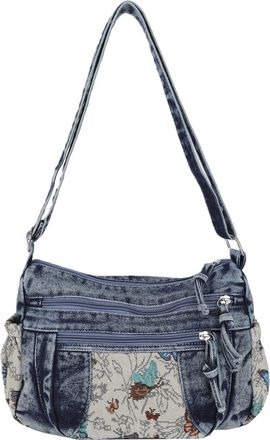 Generic Denim Shoulder Bag Large Tote Bag Fashion Crossbody Bag for Women (Dark Blue)