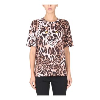 Moschino Crew Neck Animalier T-shirt - female - Boutique Moschino - T-Shirts - Multicolor - 2XS - Tops