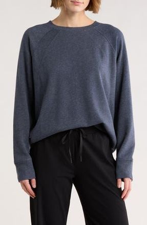 Zella Drew Crewneck Sweatshirt in Navy Armada Heather at Nordstrom Rack, Size X-Large