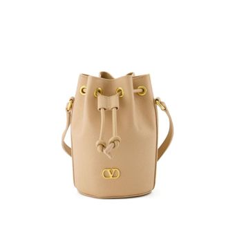 Valentino Garavani Vlogo Signature Mini Leather Bucket Bag