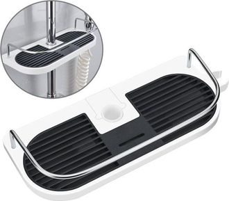 OEM [mai Usato]mensola Per Doccia Senza Foratura Per Aste Portaoggetti - Organizer Da Bagno Per Shampoo, Adatto Per Aste Da 19-25 Mm