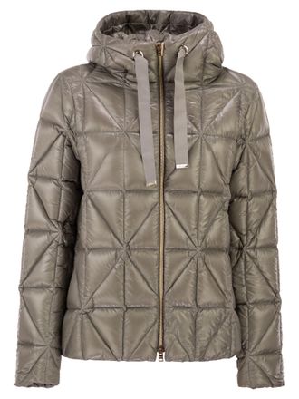 Herno Gl&auml;nzende Daunenjacke von Herno mit geometrischer Sternsteppung