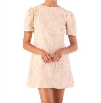 Misa Athela Dress In Embroidered Cord