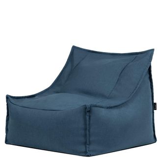 Icon Brand Puf sill&oacute;n de exterior en olefina impermeable azul denim