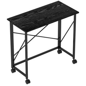 HOMCOM Escritorio plegable 80x40x75 cm negro