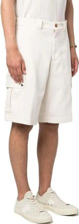 Brunello Cucinelli MenS Off-White Tailored Cargo Shorts, Size 44