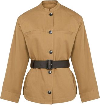 Yves Salomon belted jacket - Brown