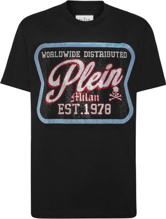 Philipp Plein T-Shirt Ronde Hals - Heren - T-shirts - Zwart - 4XL - Katoen - Tops
