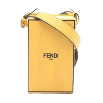 Fendi Pre-owned Mini Bags, male, Yellow, Size: ONE SIZE Pre-owned Box Leather Shoulder Bag