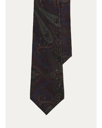Ralph Lauren Purple Label Mens Paisley Wool-Silk Tie