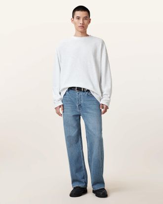 AllSaints Mens Cotton Foster Long Sleeve T-Shirt, Size: XXL