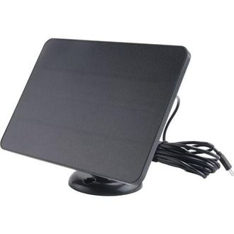 OEM Cargador Solar Impermeable De 10 W Para C&aacute;maras De Seguridad Dom&eacute;sticas, Alimentado Por C&eacute;lulas Solares Con Cable De Carga, Color Negro