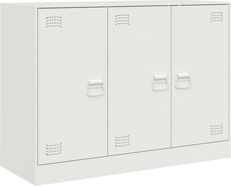 vidaXL Aparador De Acero Blanco 99x39x73 Cm Vidaxl