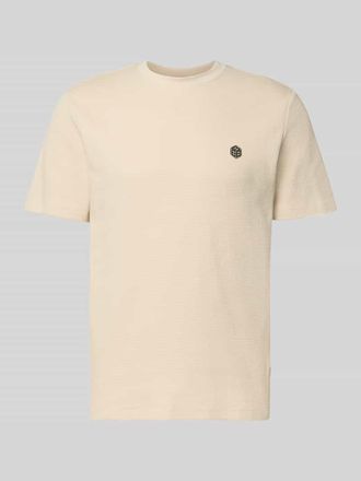 Blend T-Shirt mit Label-Detail Modell FILLIP in Sand, Gr&ouml;&szlig;e 3XL