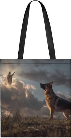 Generic German Shepherd God Tote Bag for Women Men Shoulder Bags Purses Pouch Handbags