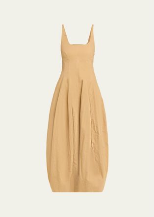 A.L.C. Nina Sleeveless Open-Back Cotton Midi Dress