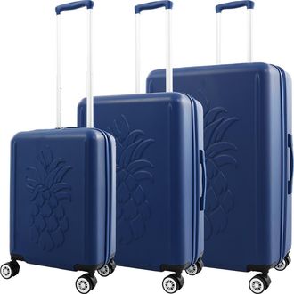 Tommy Bahama 3-Piece Hardside Luggage Set with 3D Pineapple 30, 26 & 21.5 Spinner Suitcases in Navy at Nordstrom