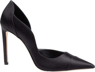 Jimmy Choo London Brigitte 100 Pumps - Dames - Pumps - Zwart - 41 EU - Satijn - Schoenen