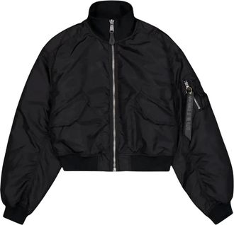 Alpha Industries Jassen, Dames, Zwart, M, Polyester, Ma-1 Cropped Bomberjack