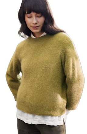 Celtic & Co. Crew Neck Alpaca Sweater in Pistachio at Nordstrom, Size X-Small/small