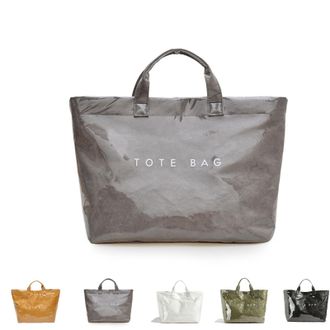 Generic Womens Letters Print Tote Bag, Womens Large PVC Tote Bag Letters Print Handbags Kraft Paper for Work (Gray)