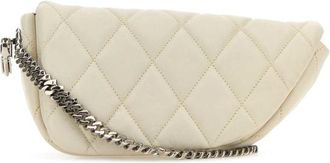 Burberry White Leather Shield Lock Shoulder Bag