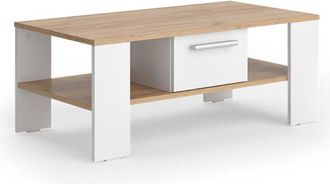 Vicco Mesa De Centro Wilmut, Oro Potencia Roble/blanco, 89.8 X 46.4 Cm Con Caj&oacute;n, Vicco